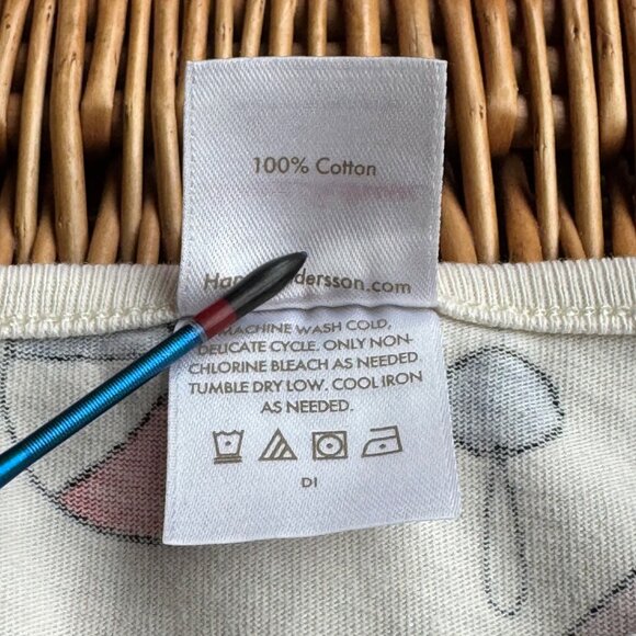 HANNA ANDERSSON Holiday Print Dress Girls 8 Falala Christmas Tree Rainbows Stars - Picture 5 of 5